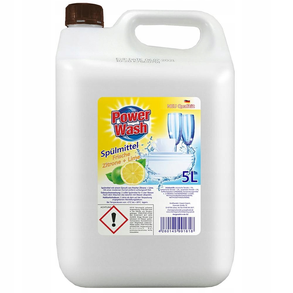 

Niemiecki 5L Płyn do mycia naczyń PowerW cytrynowy