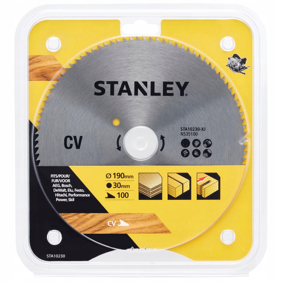 

Stanley STA10230 Tarcza do drewna 190x30mm 100z