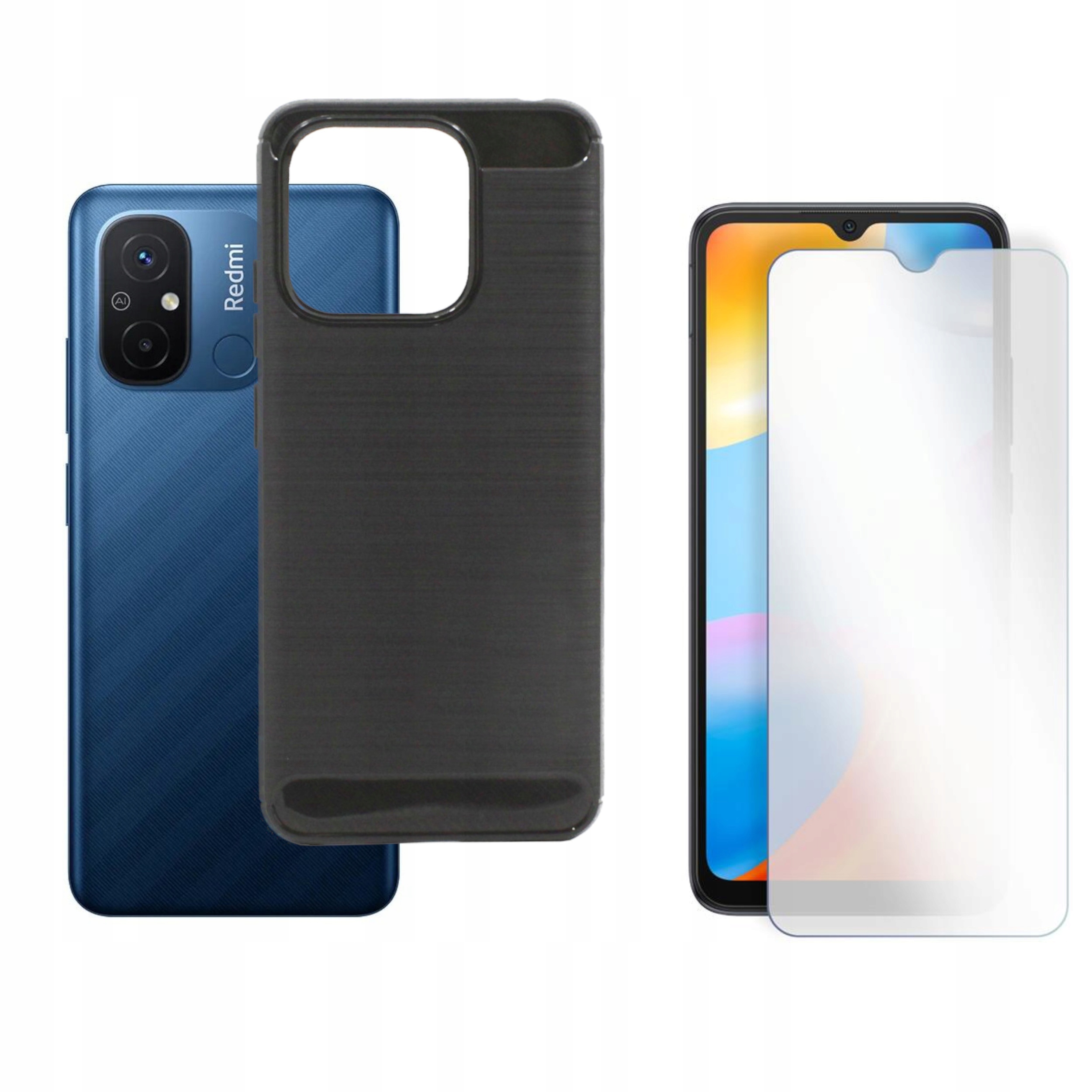 

Etui Carbon Lux do Xiaomi Redmi 12C/11A czar+SZKŁO