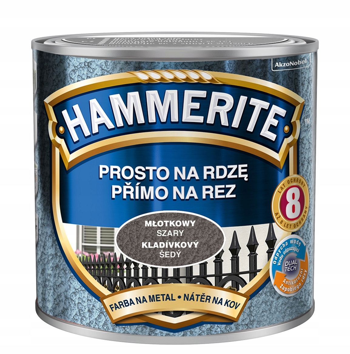 Hammerite Farba Na Rdzę Szary Młotkowy 2.5L