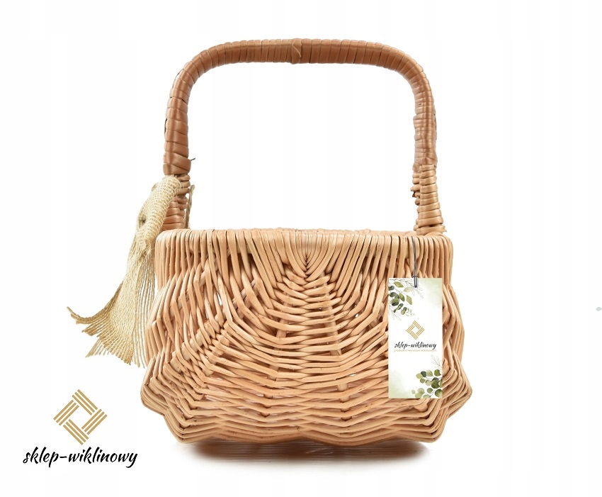Koszyk Wiklinowy Na Święconkę Koszyczek Wielkanocny | Kosz Prezentowy 23cm Marka Sklep Wiklinowy