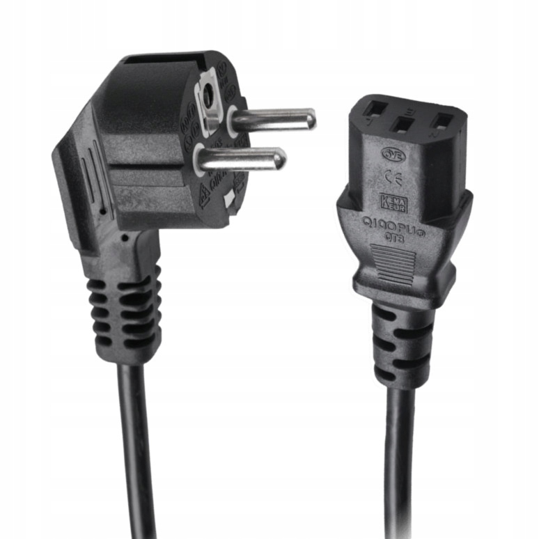 

Kabel zasilający komputera Pc monitora czarny 2m