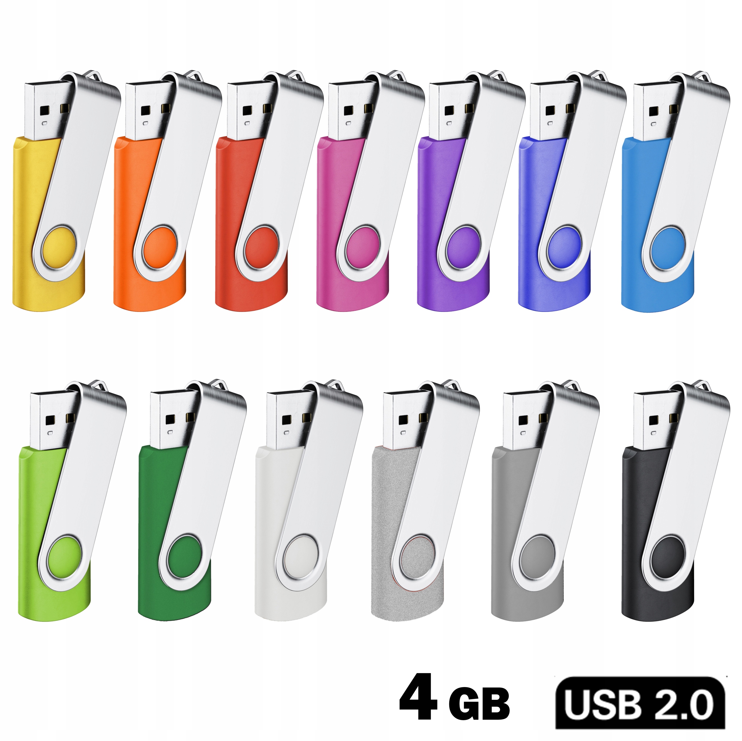 PENDRIVE PAMIĘĆ USB 4GB 2.0 TWISTER – 25 KOLORÓW