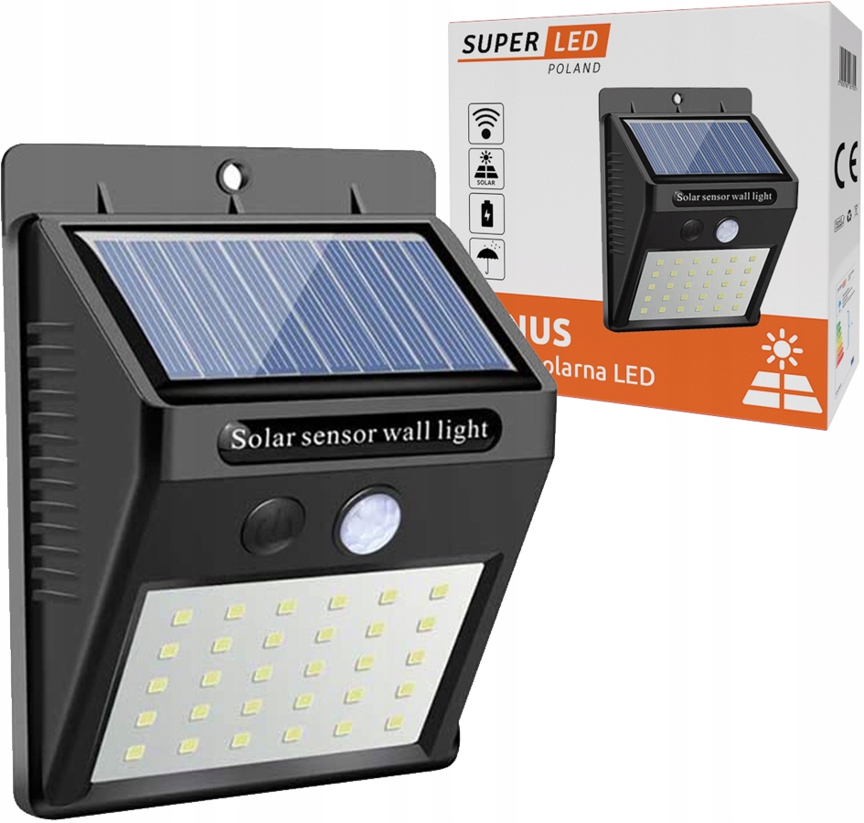

Lampa solarna Led czujnikiem ruchu i zmierzchu