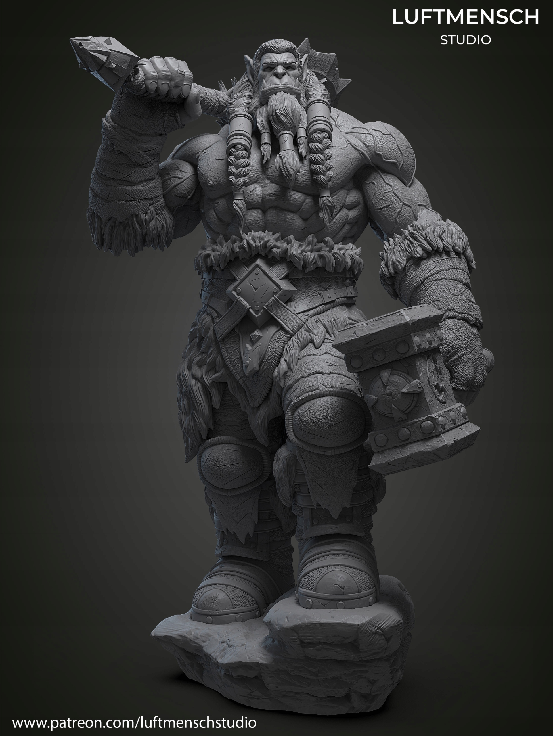 Figurka Thrall 1:6 World of Warcraft 3D Pryskyřice 3D tisk dárek