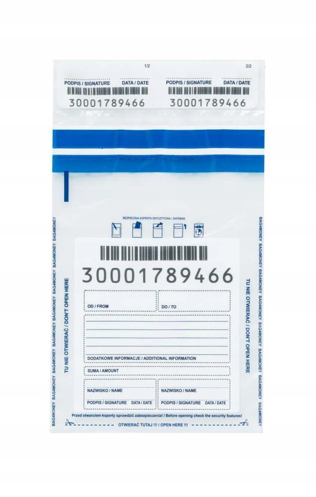 

Koperta bezpieczna 140x220 100szt Transp Bag4Money