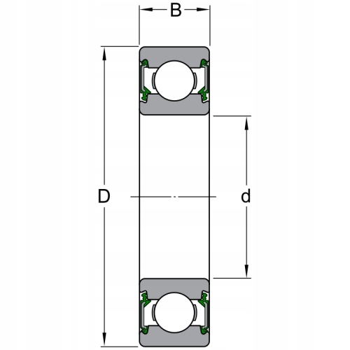 6203-2RS2 NKE Austria - Łożysko kulkowe proste jednorzędowe (17x40x12) Marka SKF