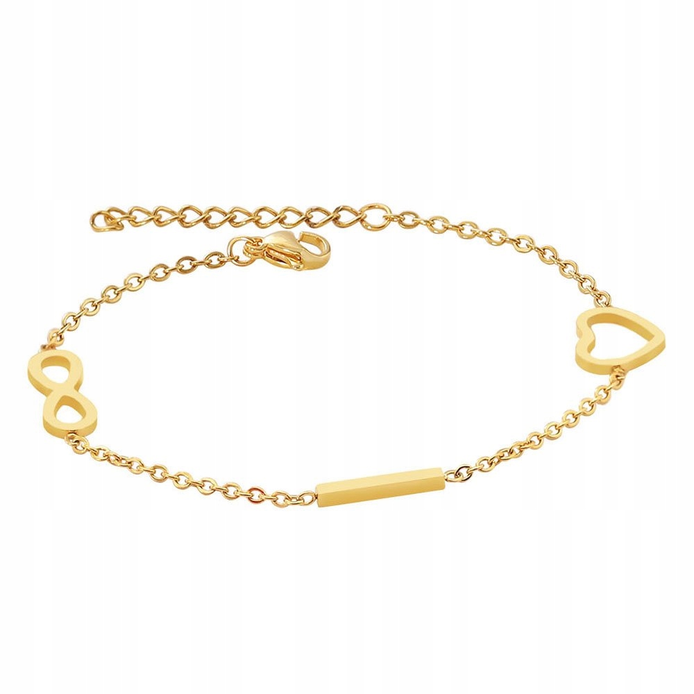 

Bransoletka złota Damska blaszka Celebrytka serce