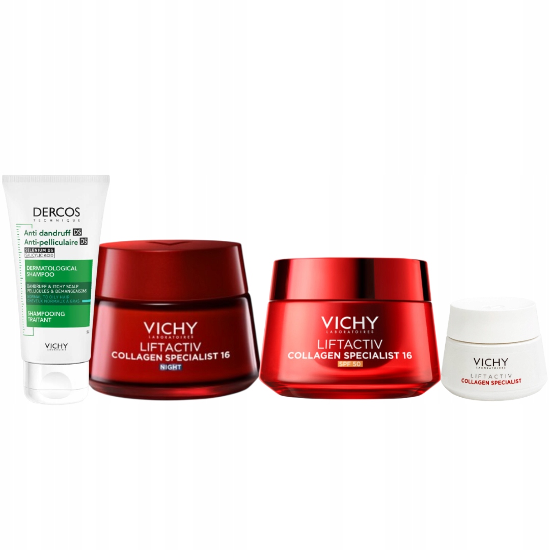 Zestaw Vichy 2x50ml Krem do twarzy Liftactiv Collagen na dzień SPF50+na noc
