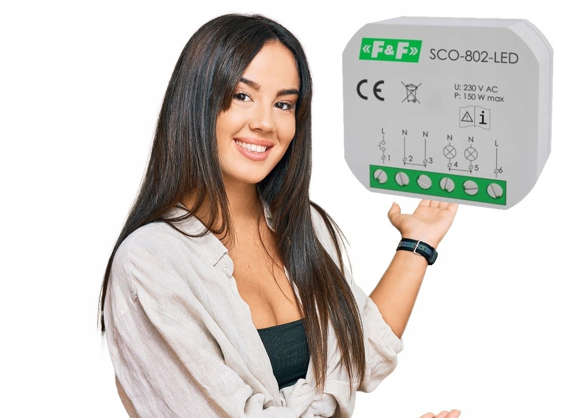 Stmívač Osvětlení SCO-802-LED 230V