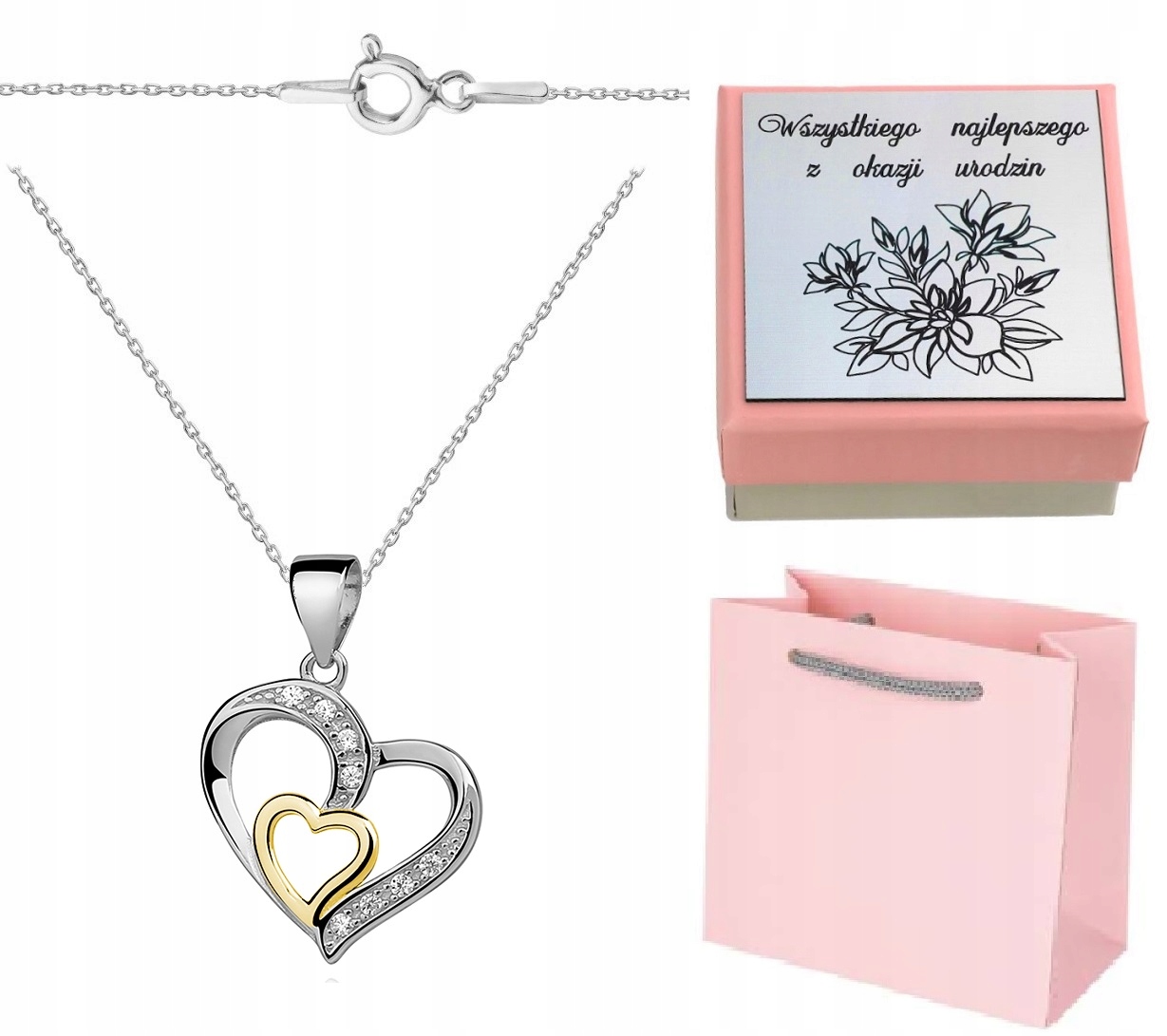 Náhrdelník srdce stříbro 925 Gravírování 45 cm Valentýn