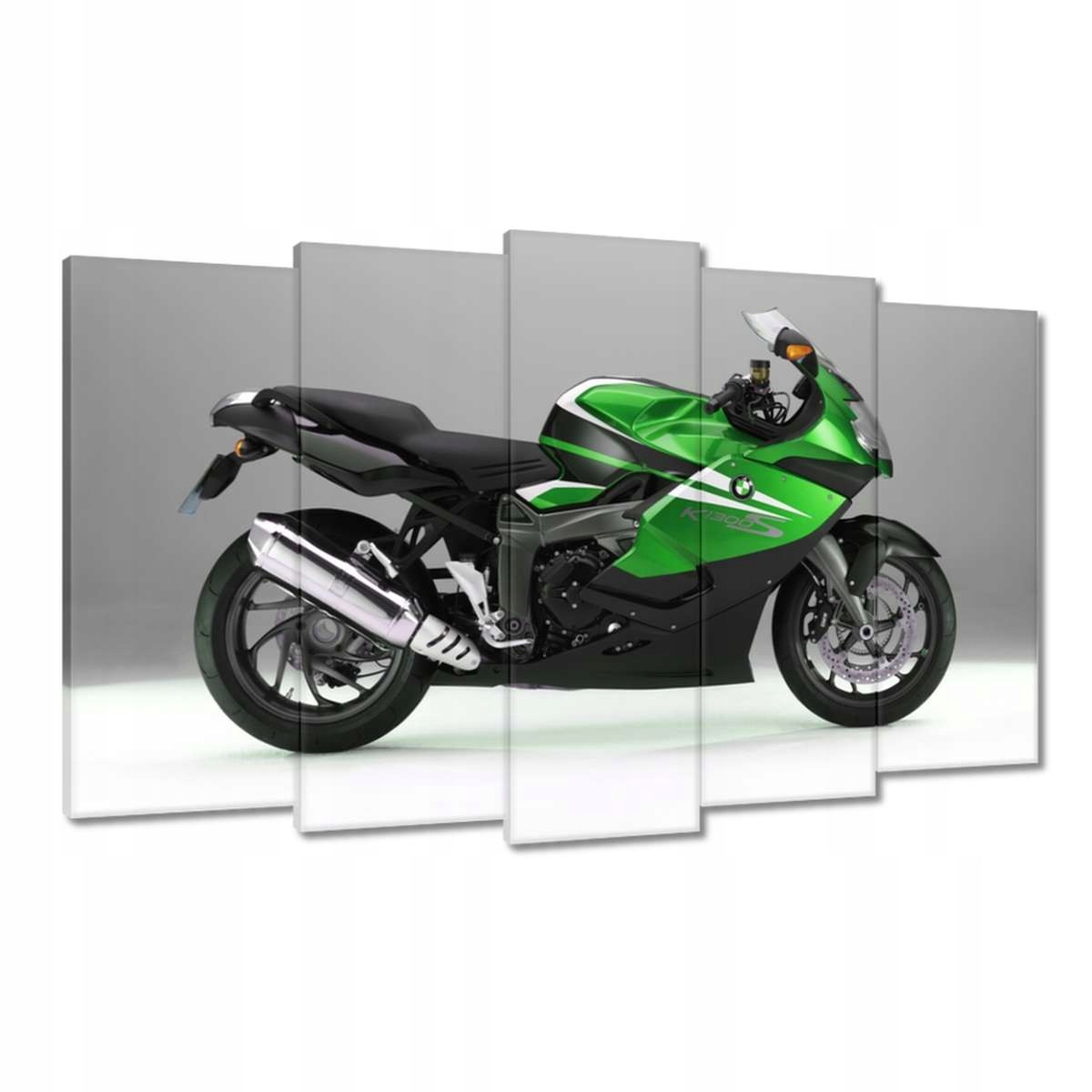 Obrazy 100x60 Limetkový motorkářský závodník