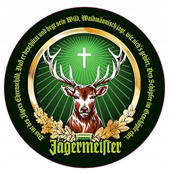 

Jagermeister naklejka 10cm Druk Kolor