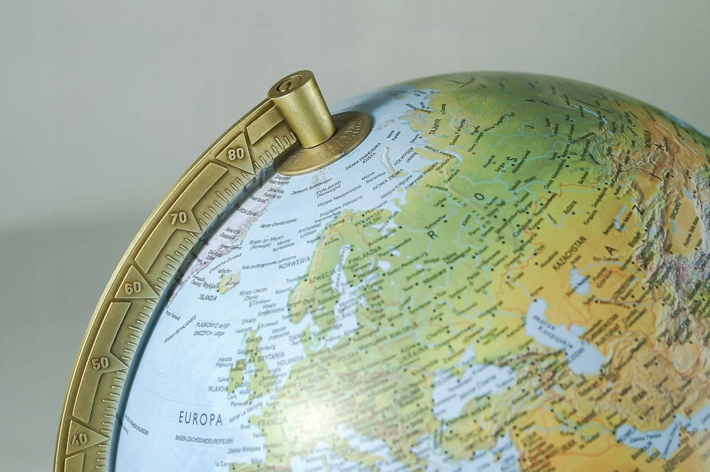 GLOBUS ASTRA 30cm PODŚWIETLANY POLITYCZNY FIZYCZNY Język polski