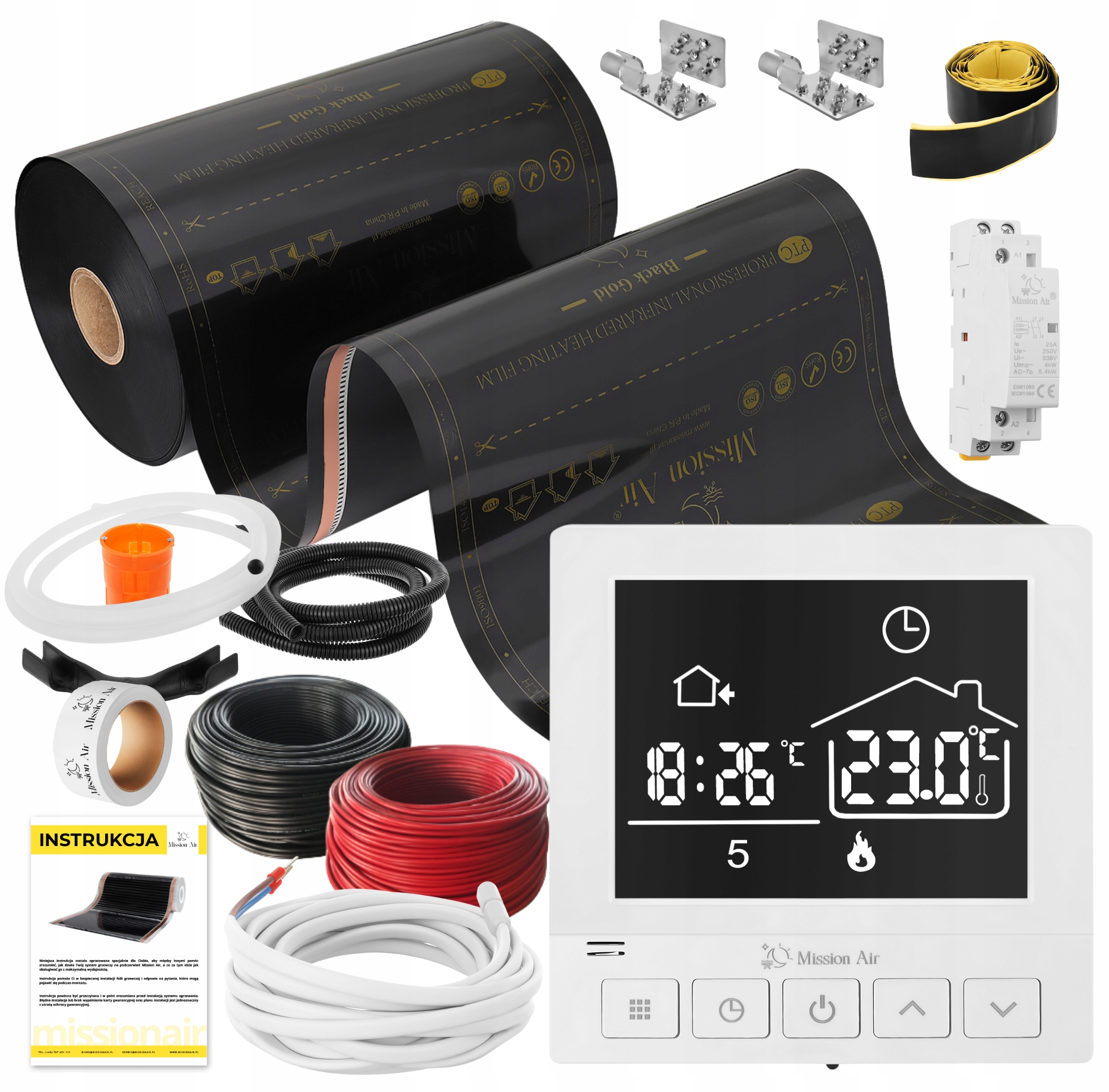 Set Fólia vyhrievacia podložka Infračervená 30 m² 160 W