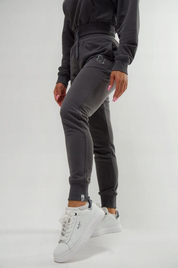 Dámské teplákové kalhoty Cj Wear grafit bavlna výšivka velikost XL Pro Páry