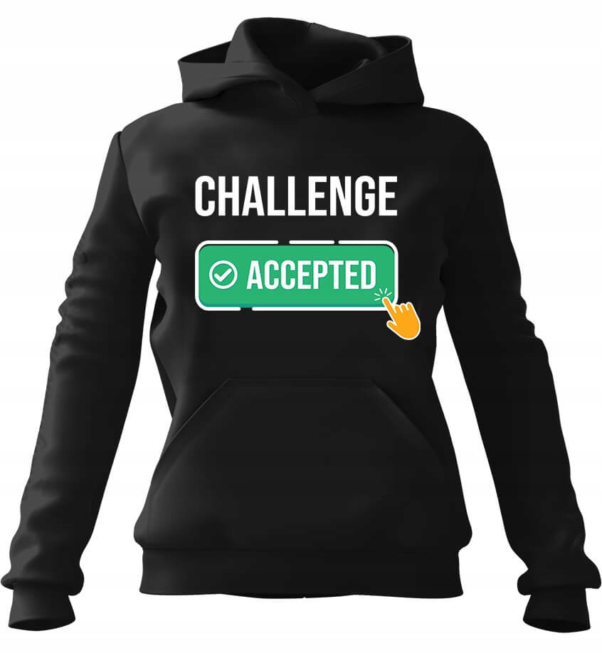 Dámská Mikina Challenge s kapucí , černá, velikost S