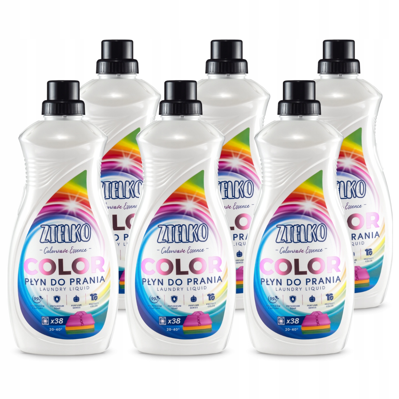 Levně Zielko Tekutý prací prostředek na barevné prádlo Colorwave Essence 6x1000 ml (5+1)