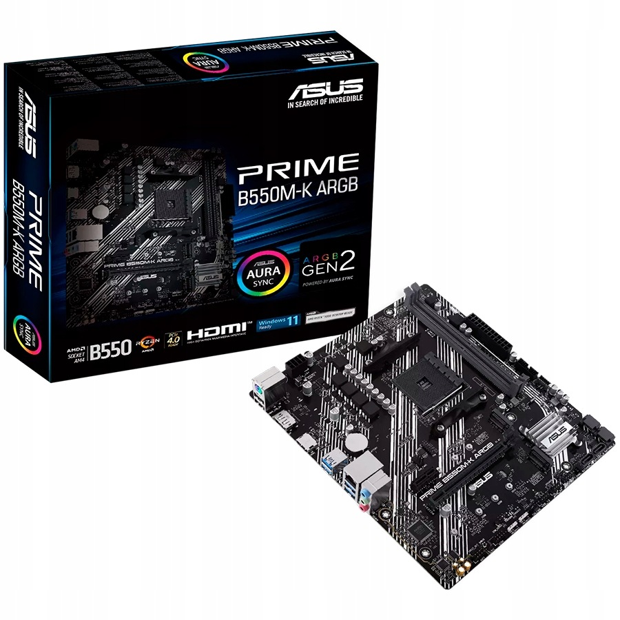 Asus Prime B550M-K Argb mATX AM4 DDR4