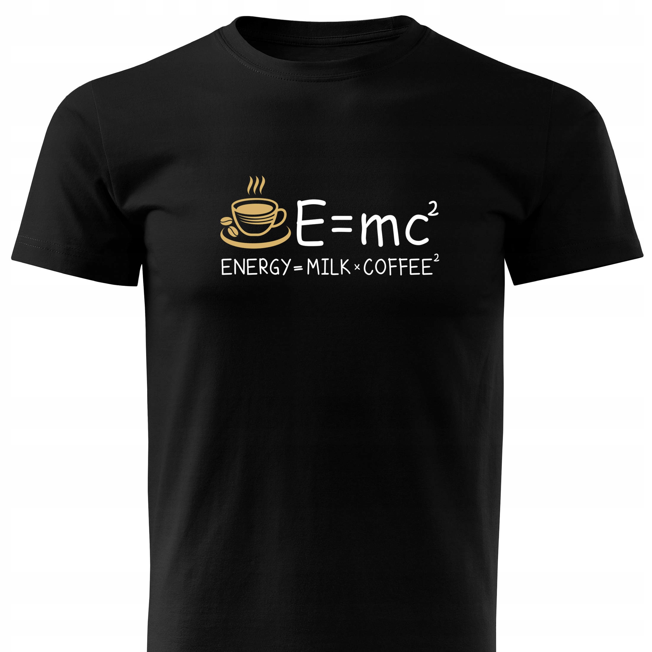 

Bawełniana koszulka T-shirt duży nadruk E=mc2