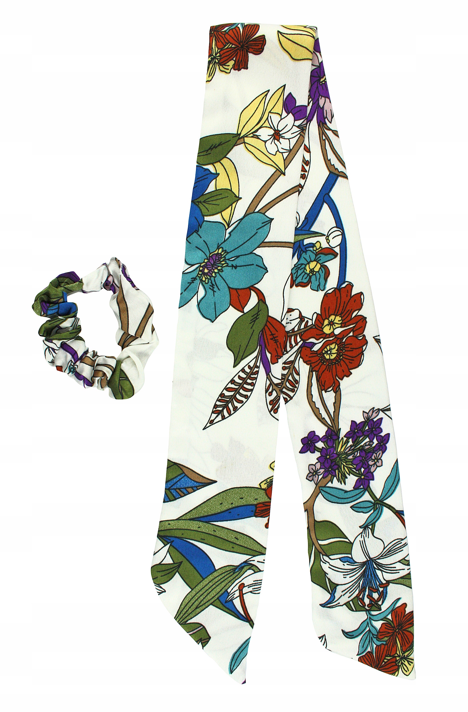 GUMKA DO WŁOSÓW BIAŁA W KWIATUSZKI DLA DZIECKA Marka Tissino