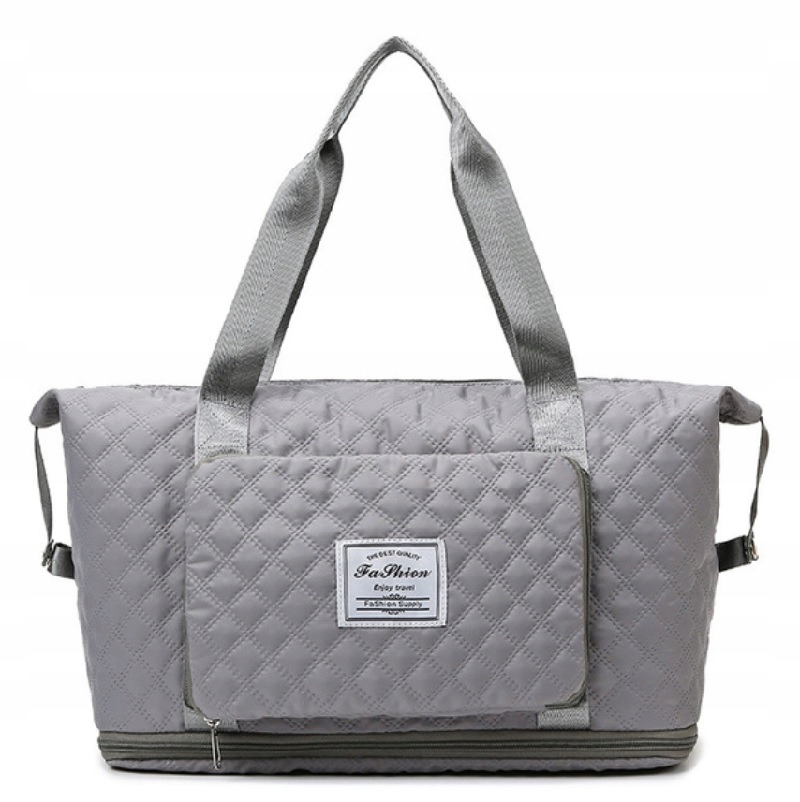 TORBA DUŻA PODRÓŻNA POJEMNA SKŁADANA DO SAMOLOTU PIKOWANA SZARA 2 W 1 Marka inna