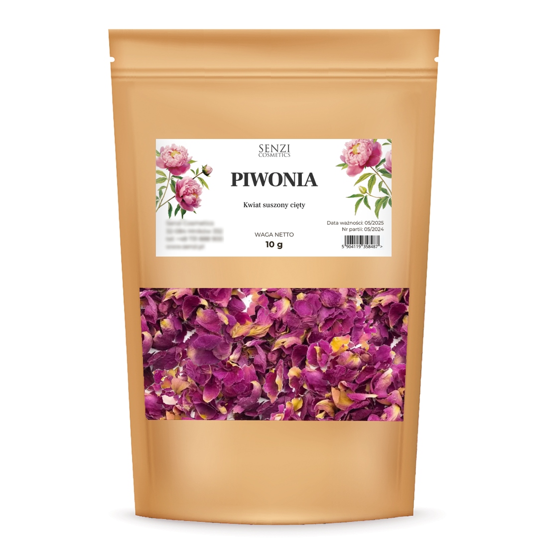 PIWONIA Kwiat Suszony Cięty Do Mydła Świec 100% Naturalny 10g