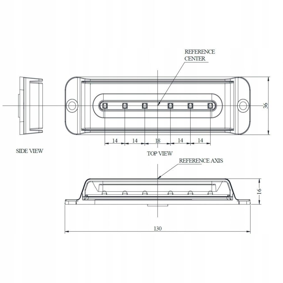 LAMPY STROBOSKOP LED 6 blue POLICJA 12V ORYGINAŁ Źródło światła LED
