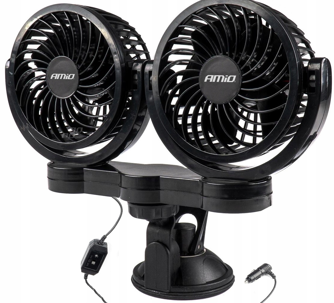 WIATRAK WENTYLATOR NA PRZYSSAWKĘ KAMPER TIR 24V