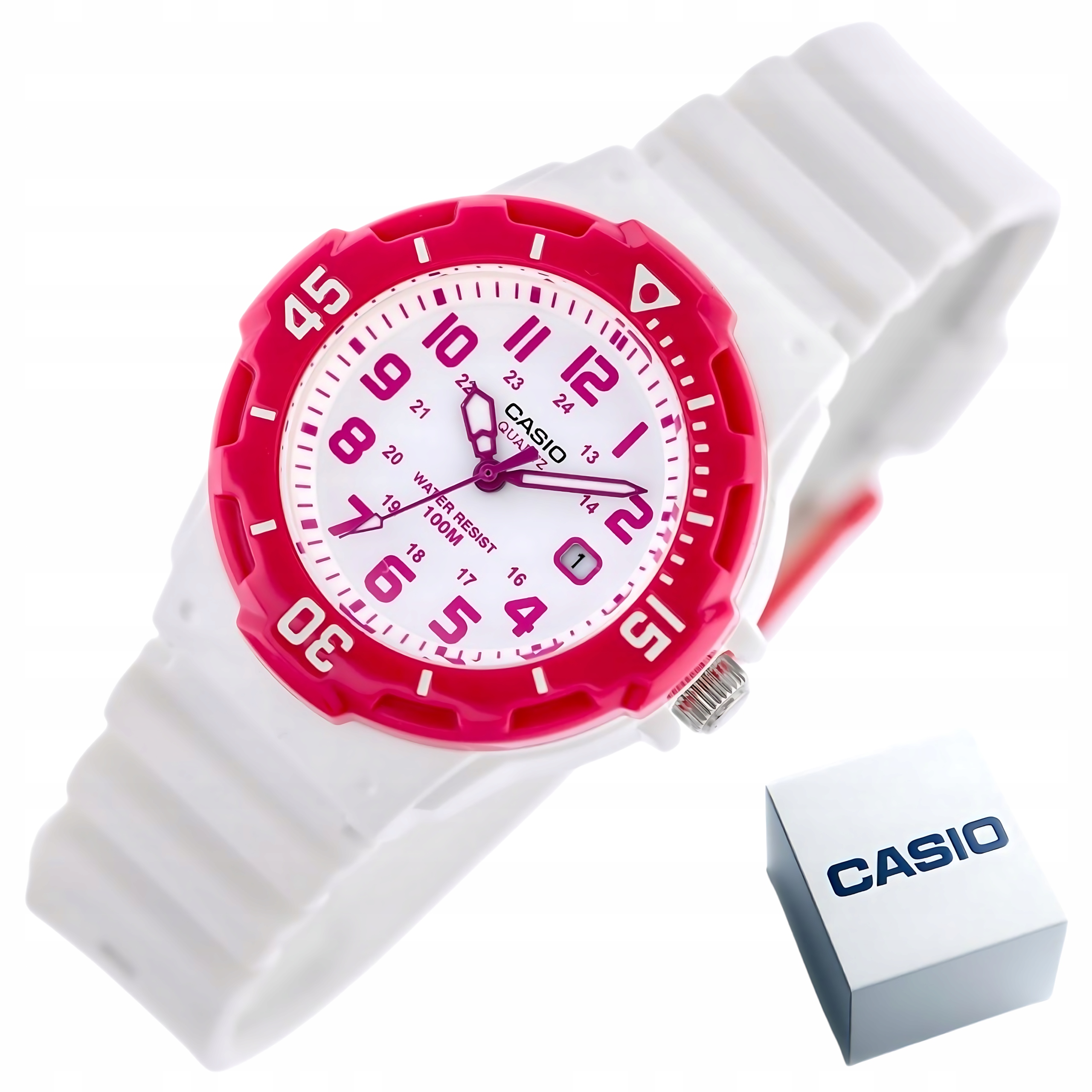 Dámské hodinky Casio LRW-200H-4BV Růžové Vodotěsné WR100 Krabička