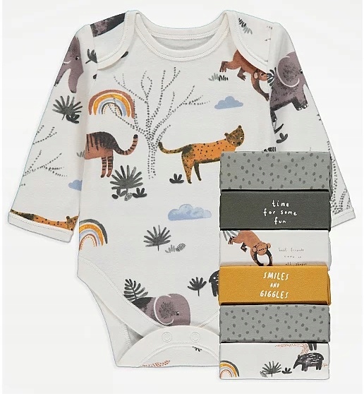 

George Body Długi Rękaw 7szt 18-24m 86/92cm Khaki