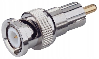 PRZEJSCIE WTYK BNC-WTYK CINCH Złącza gniazdo BNC - wtyk RCA