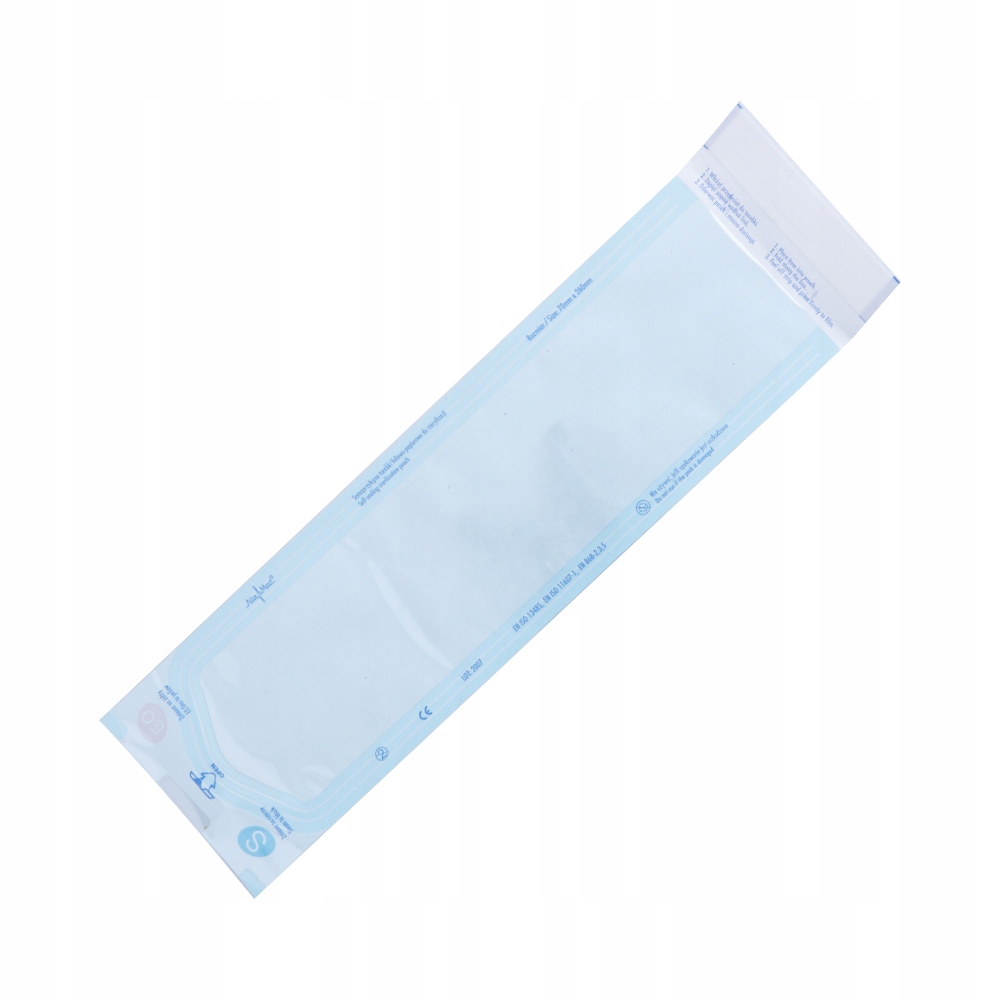TOREBKI DO STERYLIZACJI NARZĘDZI SAMOPRZYLEPNE 70 X 260 MM ALLEMED 200SZT Klasa wyrobu medycznego I