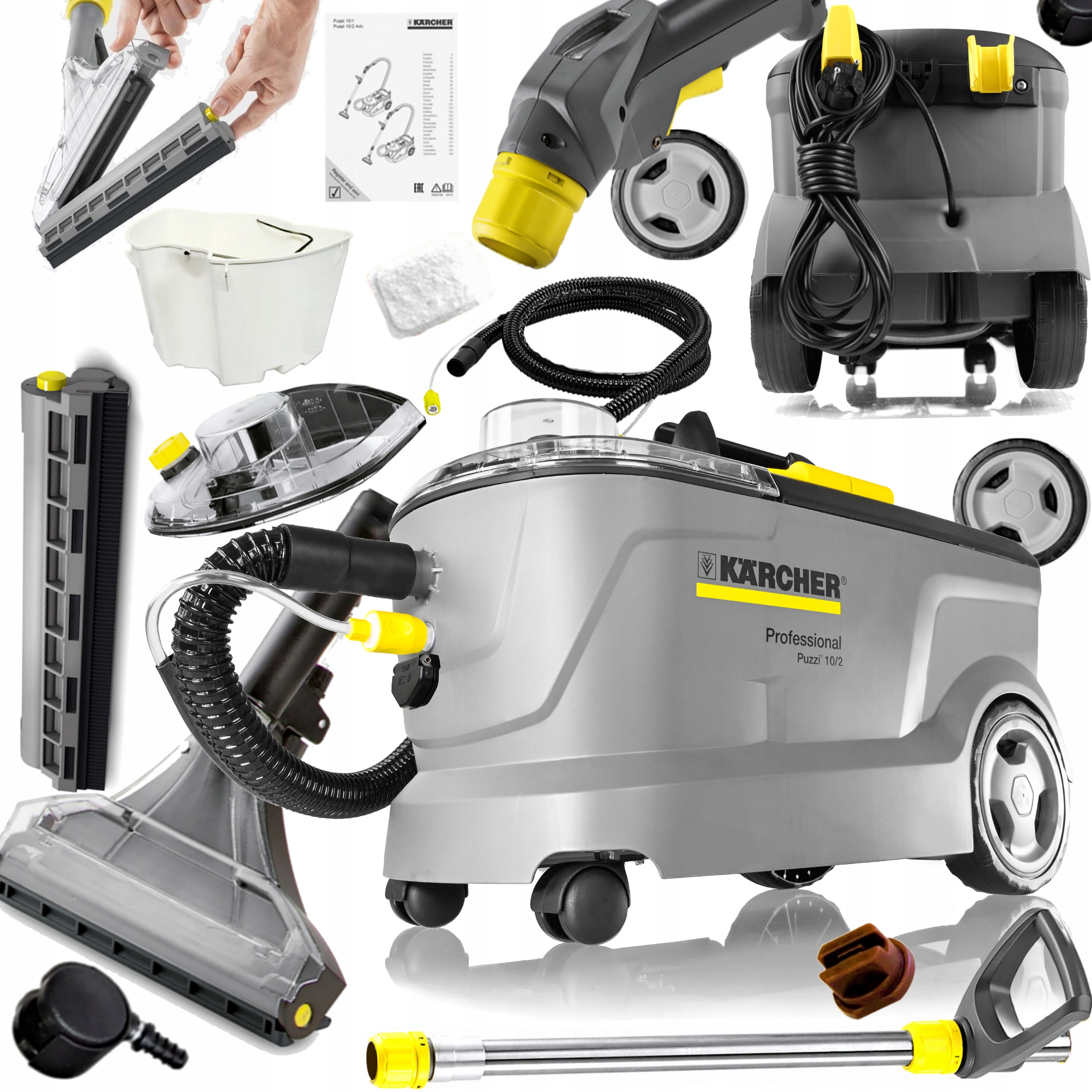 

Karcher Puzzi 10/2 Odkurzacz Piorący Zestaw Turbo