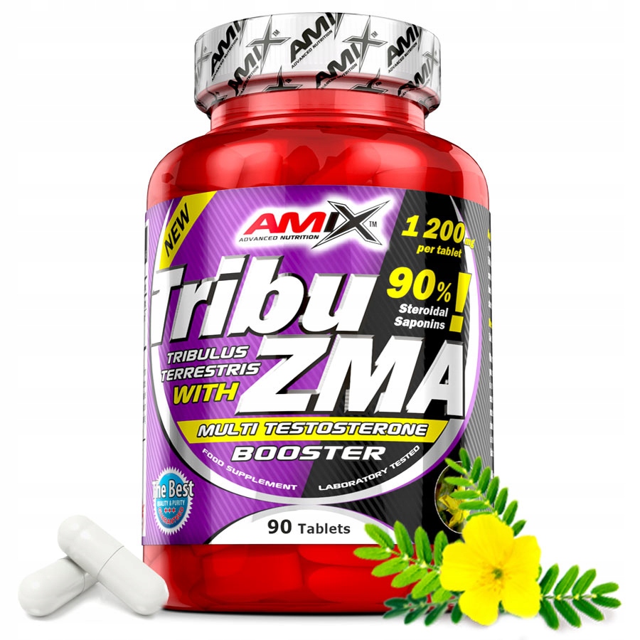 Tribulus, Zma Kotvičník Zemní Tablety Amix 90% Saponinů testerosteronový booster