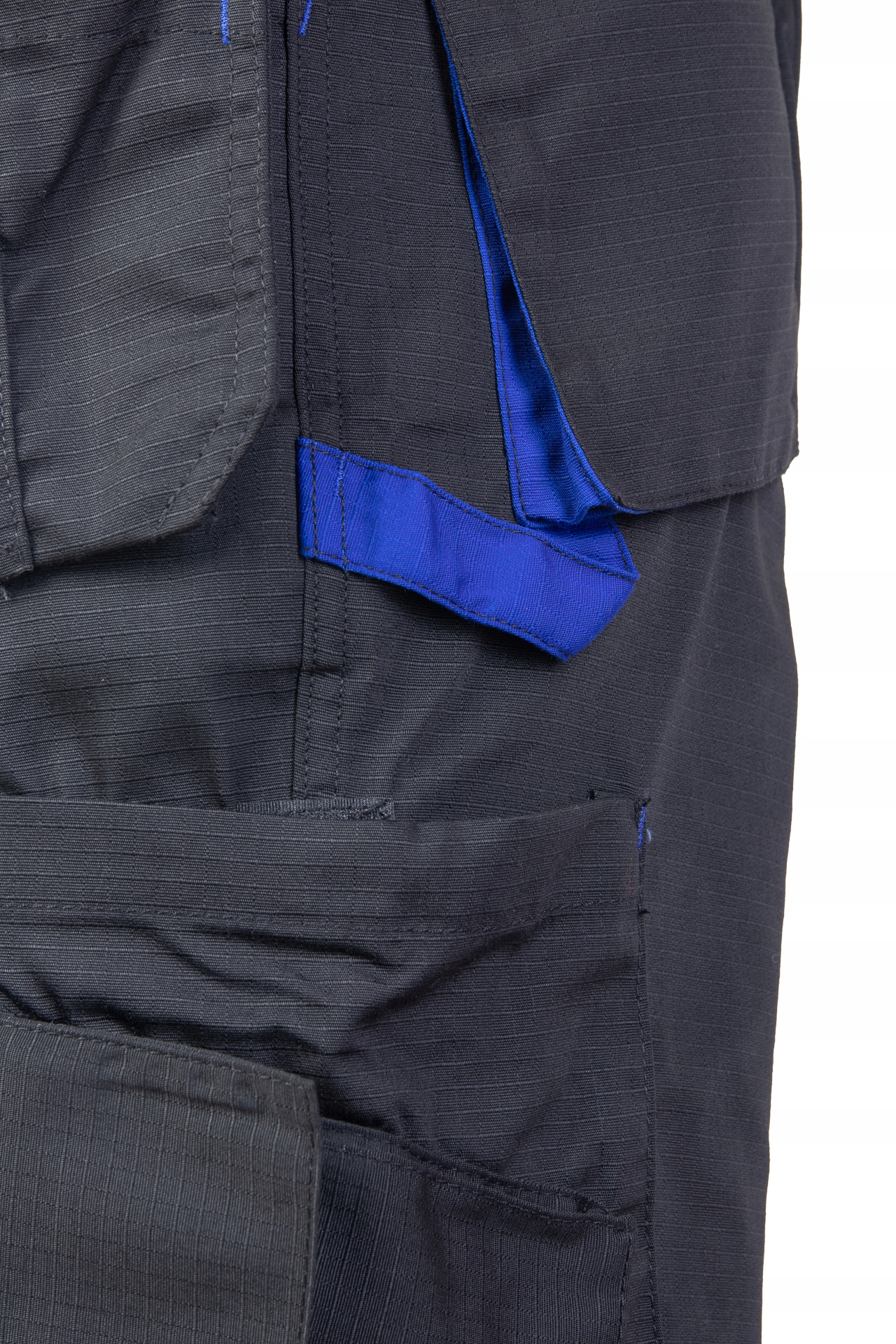 SPODNIE ROBOCZE do pasa MOCNE monterskie BHP 50 Cechy dodatkowe kieszeń na telefon kieszenie zapinane na rzep