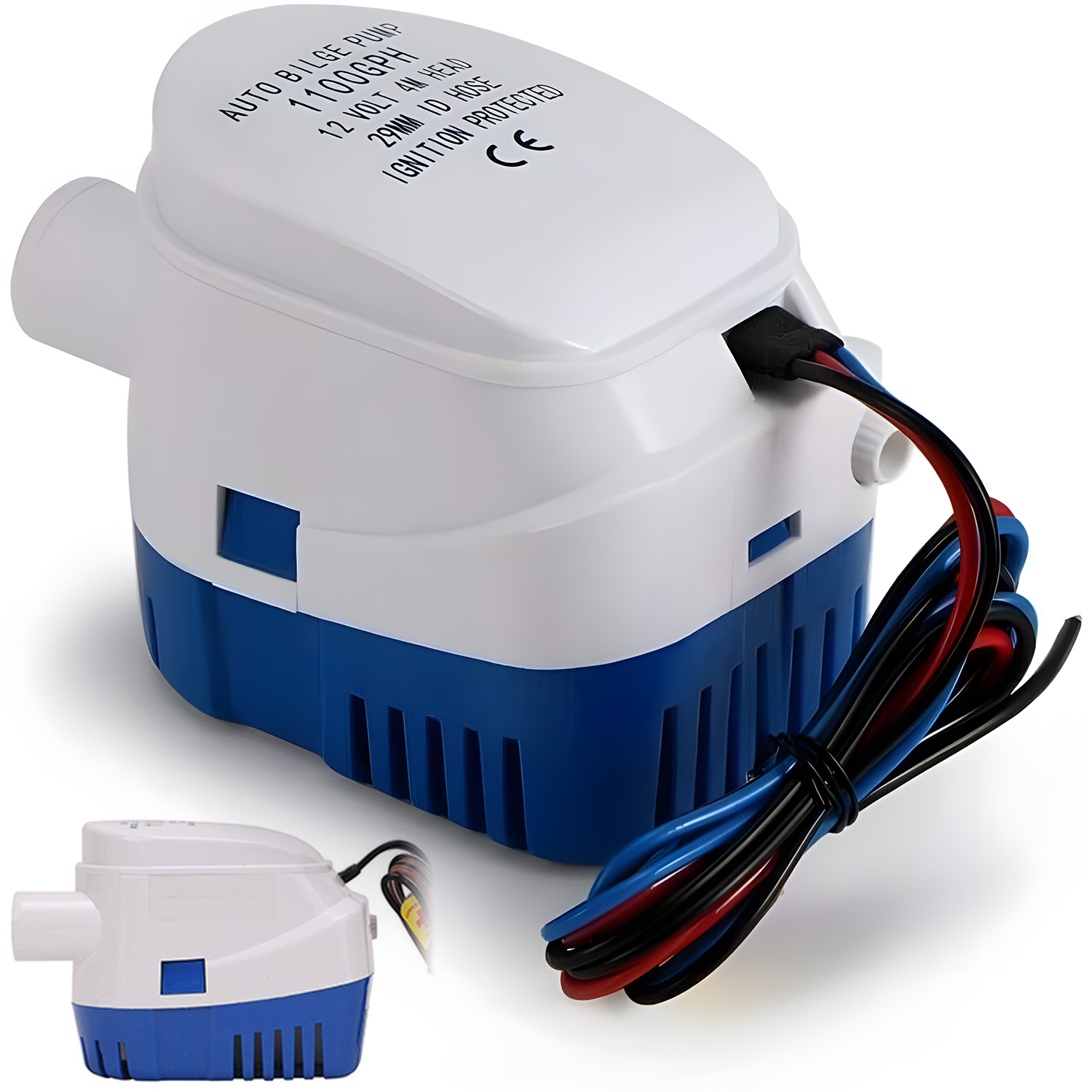 Pompa Zęzowa 12V 1100GPH Automatyczna Cicha Do Łodzi Kampera