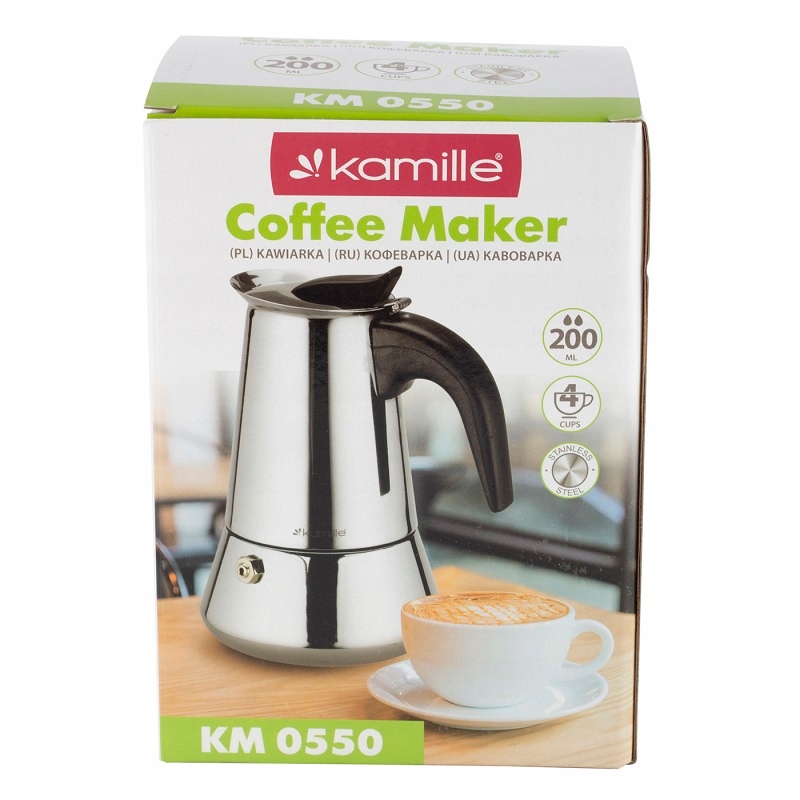 KAWIARKA CIŚNIENIOWA ZAPARZACZ DO KAWY KAMILLE Rodzaj kawiarka