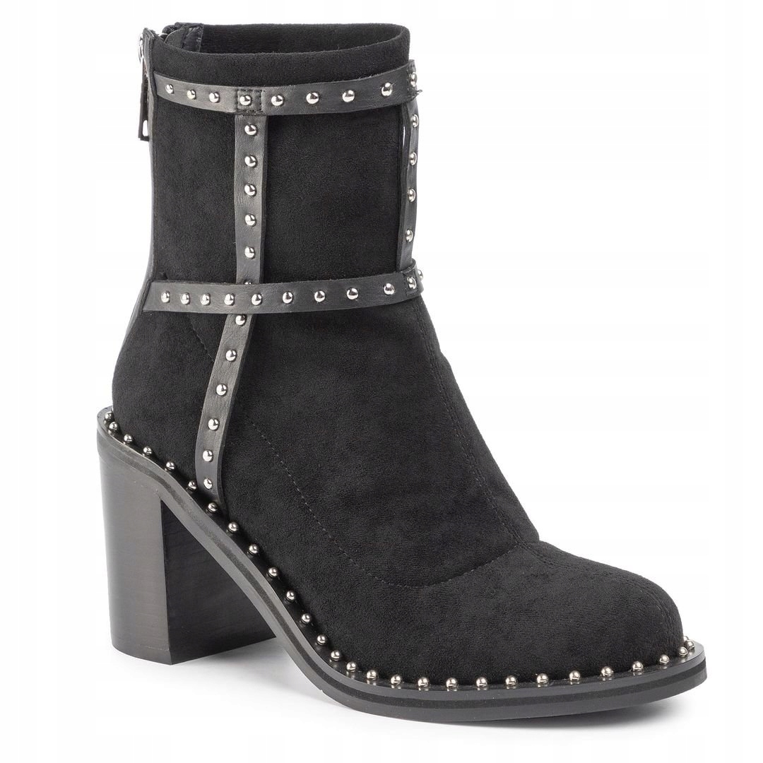 Eva Minge Dámské Kotníkové Boty Černé Podpatek 40 0HX10*