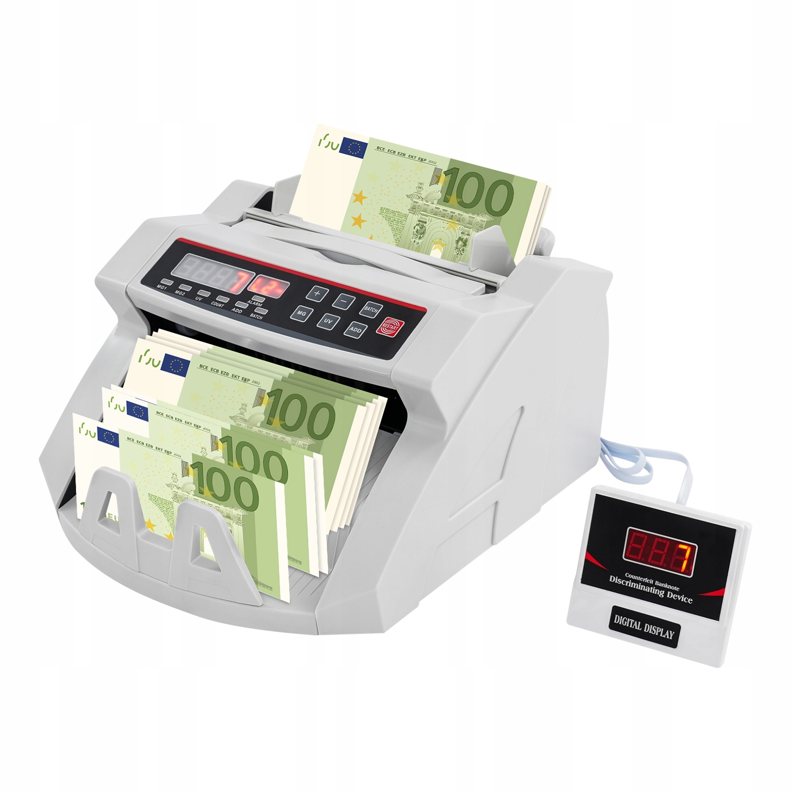Elektroninis banknotų skaičiavimo aparatas su padirbtų pinigų detektoriumi – vaizdas 15