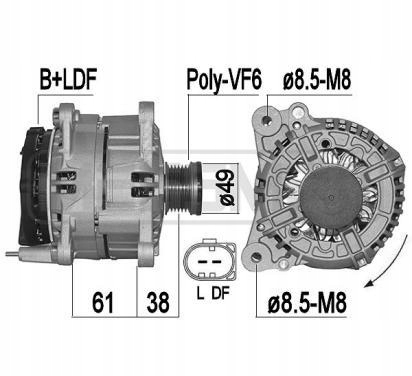 ERA Alternator MESSMER AUDI,VW,SKODA,SEAT