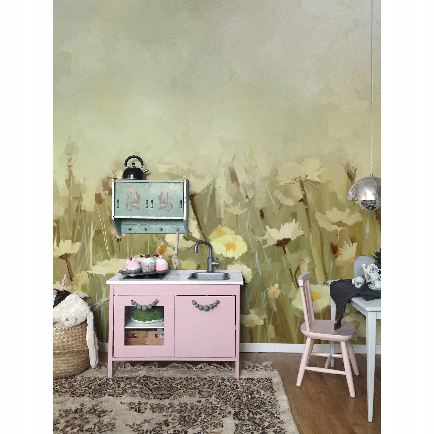 

Foto tapeta samoprzylepna Pastelowa łąka 250x250cm