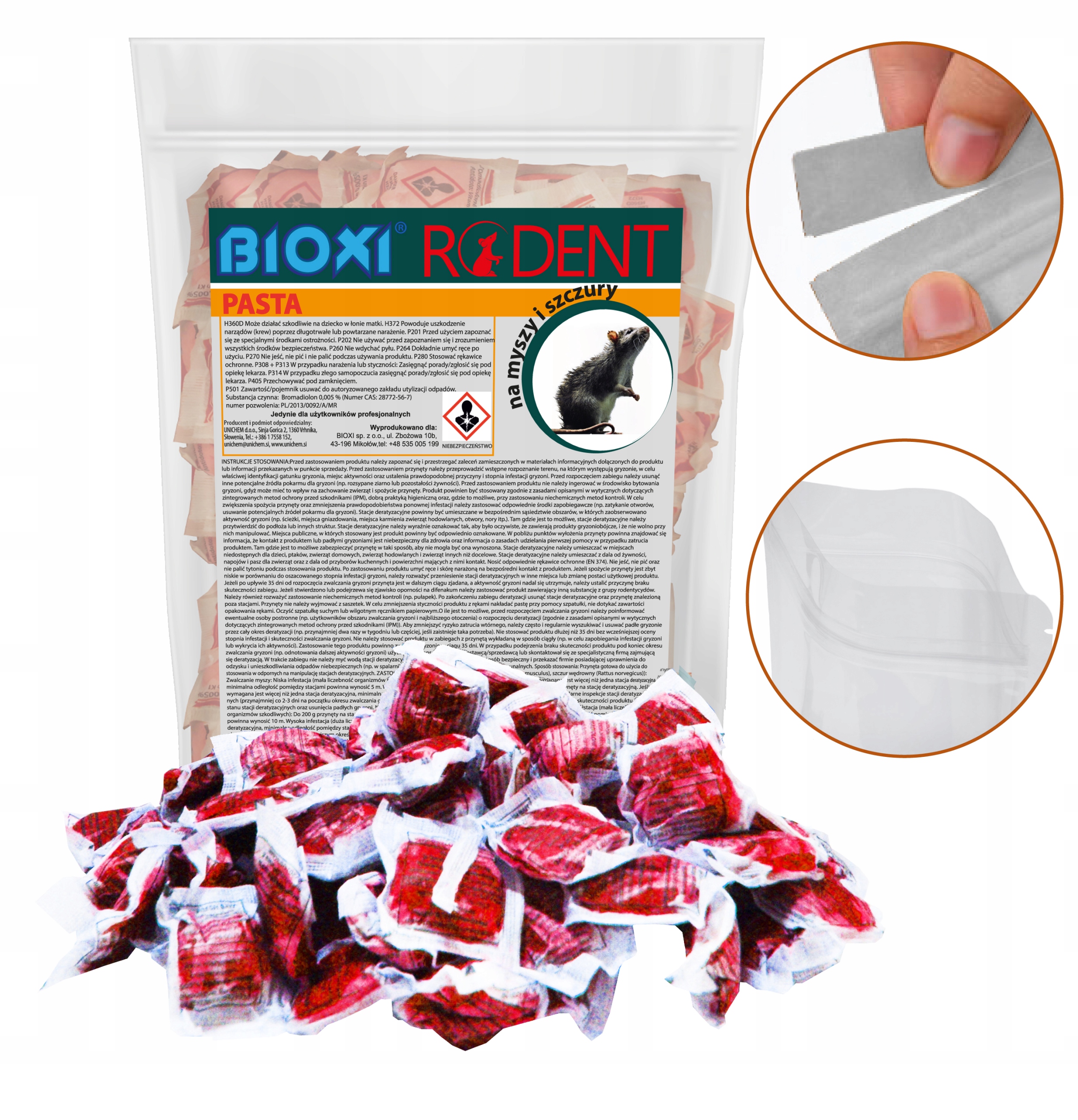 

1 Kg Trutka Pasta Myszy Szczury Krety Bioxi Rodent