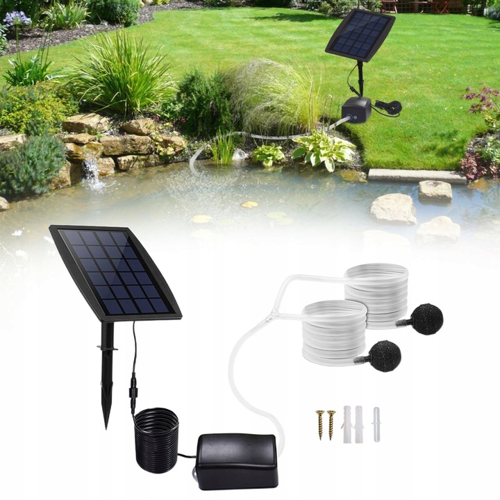 SOLARNY NAPOWIETRZACZ STAWU POMPA TLENU Z WĘŻEM Kod producenta 6181