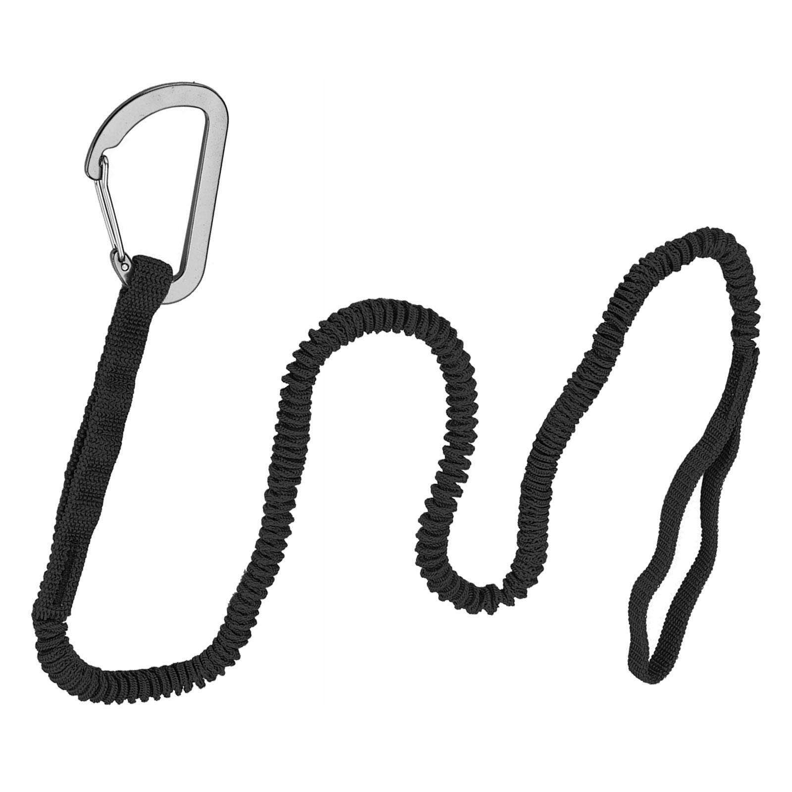 Kajak Paddle Leash 1.5M .1M Premium Fishing Pole Tether Smycz Czarna