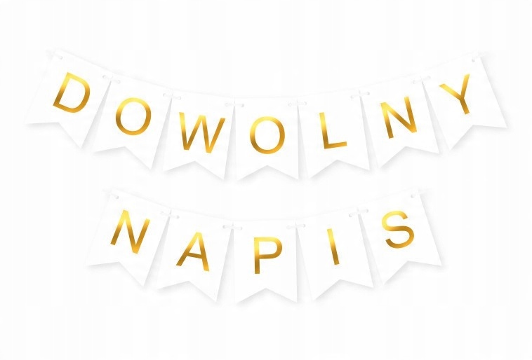 

Baner Dowolny Napis girlanda z twoim tekstem