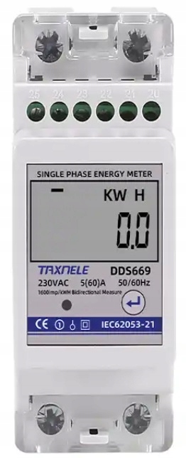 Dwukierunkowy licznik energii fotowoltaika RS485 Marka Pcblab.io
