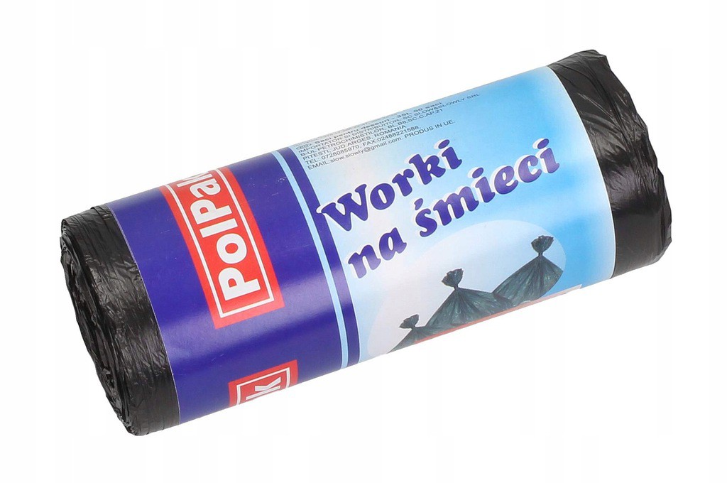 

PolPak Czarne Foliowe Worki Na Śmieci 35L 50 Sztuk