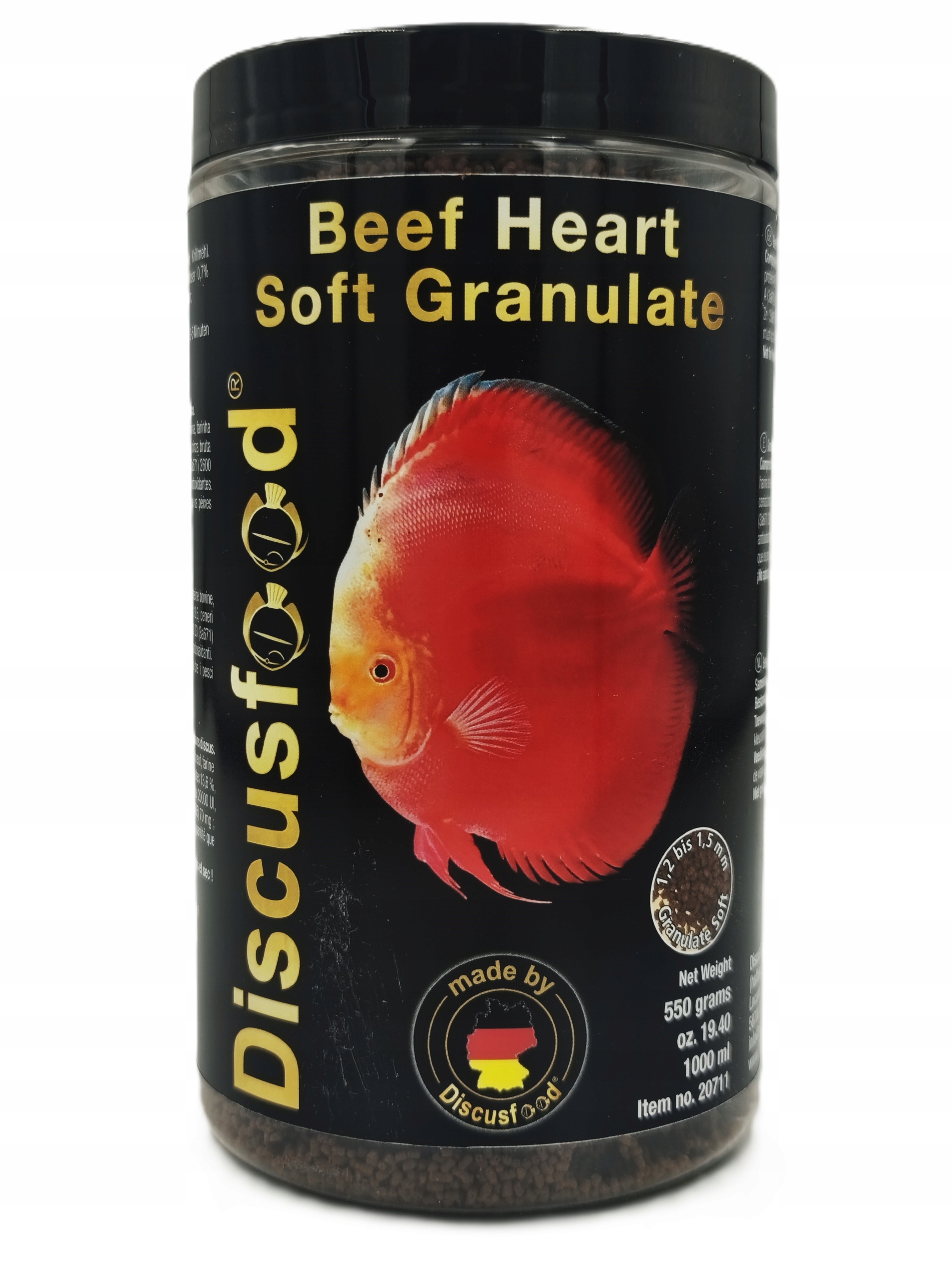 Discusfood Beef Heart 550g 1000ml Soft granulat dla palet