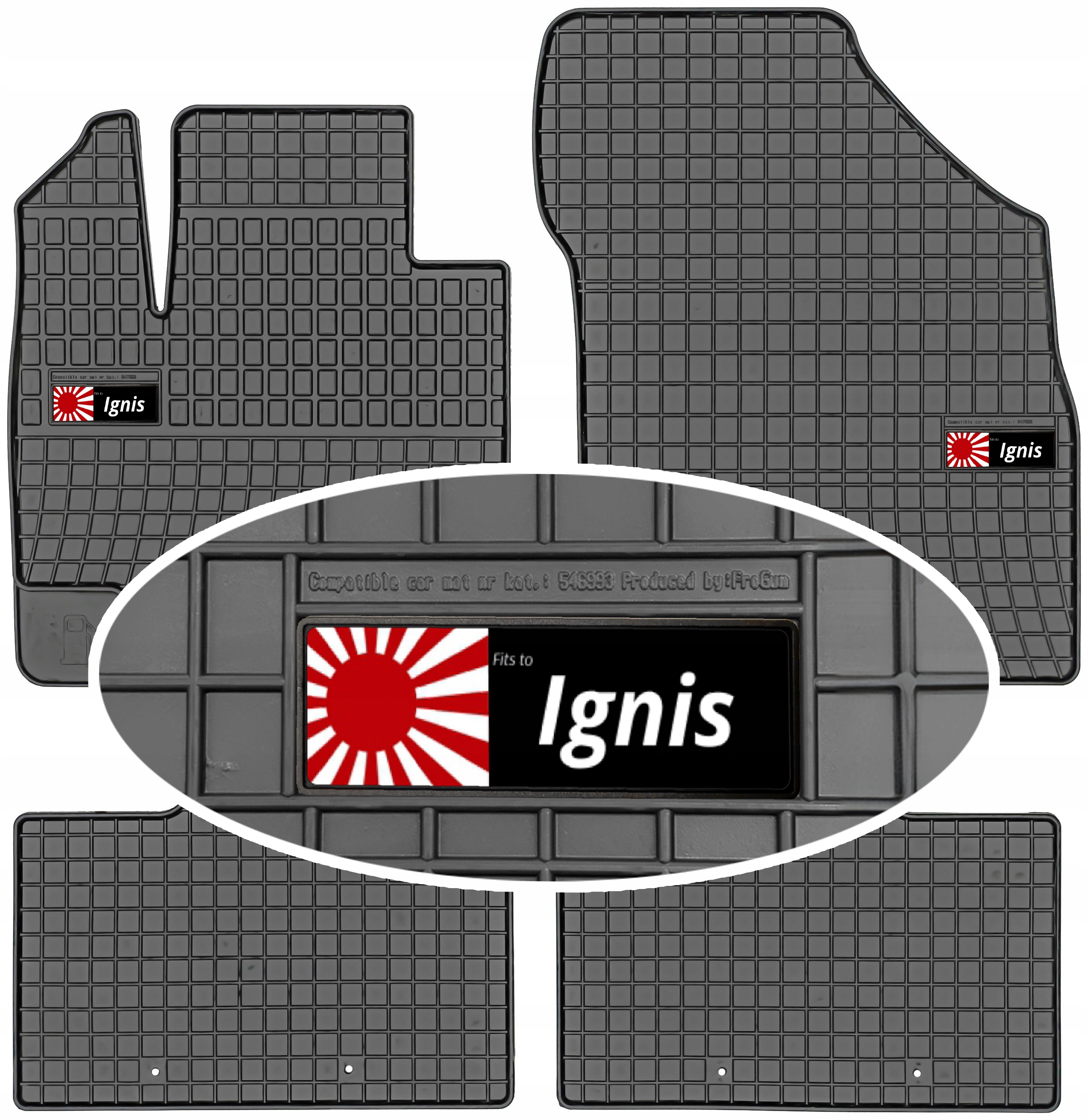 Suzuki Ignis 2016- Wycieraczki gumowe do samochodu z Napisem